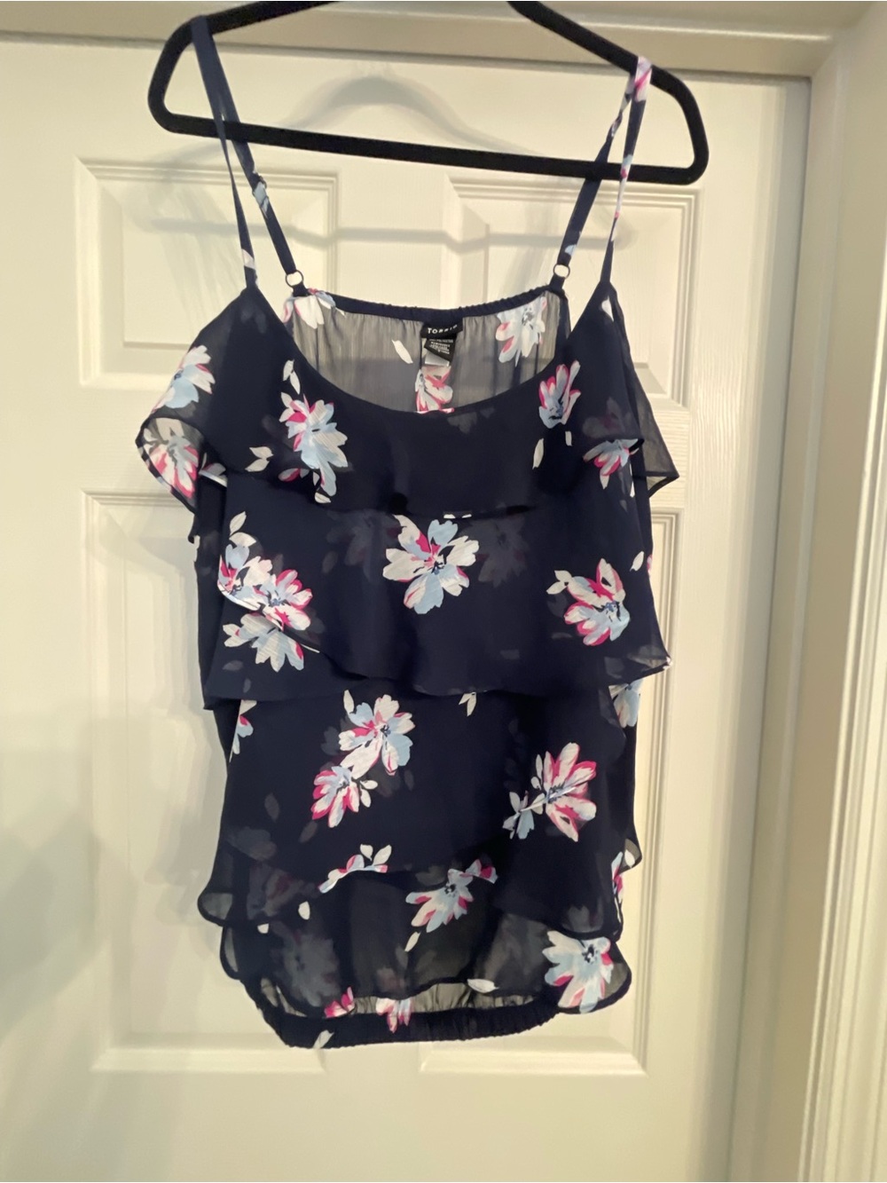 torrid Navy Floral Tiered Ruffle Cami